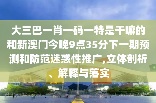 大三巴一肖一碼一特是干嘛的和新澳門今晚9點(diǎn)35分下一期預(yù)測(cè)和防范迷惑性推廣,立體剖析、解釋與落實(shí)